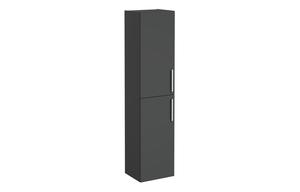 VitrA Root Flat 40cm 2 Door Tall Unit (LH Hinge) - Matt Storm Grey